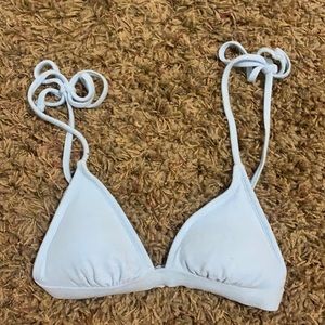 Blue Triangle style bikini top terry cloth